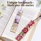 LET'S RESIN 12pcs Bookmark Bezels with Tassels, UV Resin Molds for DIY Bookmarks(6 Flowers and 6 Blank Frames), Resin Craft Bezels Bookmark Molds for Mother's Day Gifts